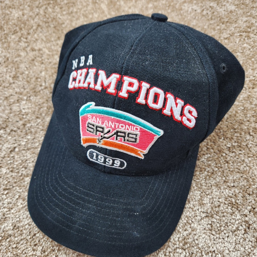 Vintage Puma San Antonio Spurs 1999 NBA Champions Hat Black Adjustable Cap
